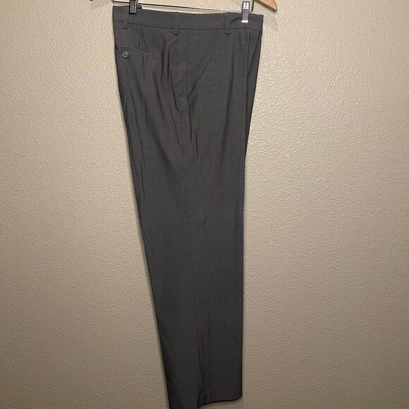 Van Heusen Men Slim Grey Slacks with Soft Stripes Size 36x30 - Picture 1 of 13